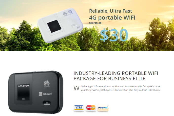 截圖: 旅行Wifi蛋租賃網店 | Screenshot: Portable Wifi Device Rental E-Shop